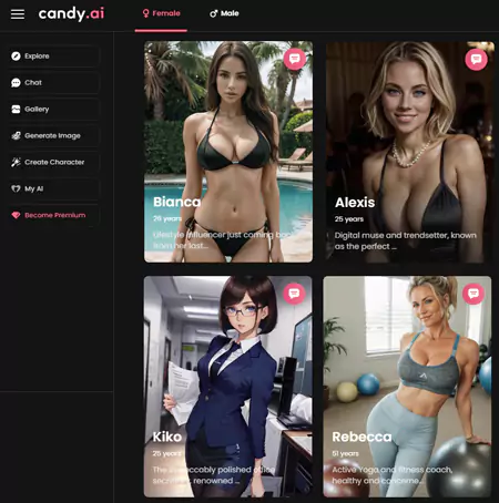 KI-SEx: Erstelle dir deine virtuelle Freundin bzw. deinen virtuellen Freund bei Candy AI